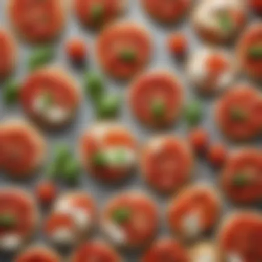 Abstract Conceptual Art of Caprese Pizza Ingredients