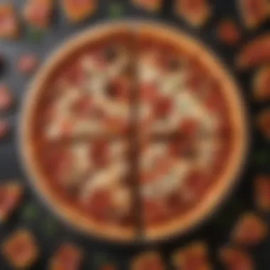 Aerial View of a Classic New York Pizza Slice