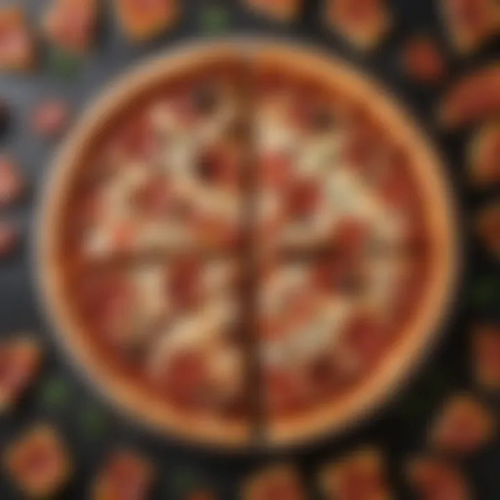 Aerial View of a Classic New York Pizza Slice