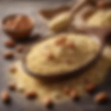 Almond Flour in a Wooden Spoon