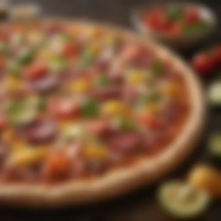 Close-up of fresh ingredients used in Aloha Pizza preparation