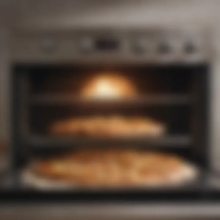 Apple Pizza Baking in Oven