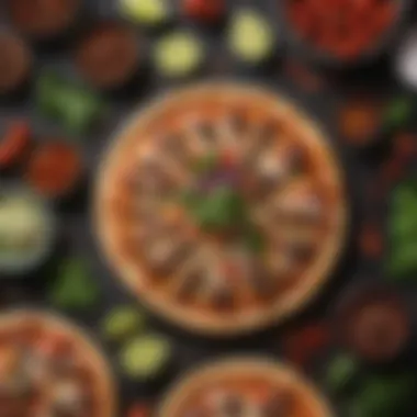 Artfully Selected Ingredients for Mexican Pizza Aromatic spices and fresh herbs used in the Mexican pizza recipe