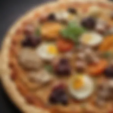 Artisan matzo pizza with gourmet toppings