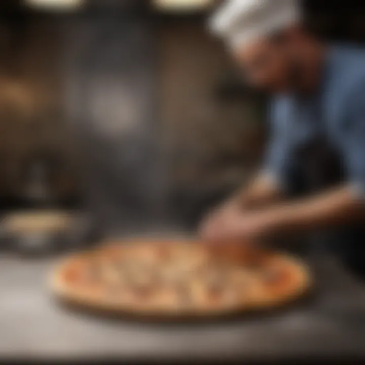 Artisan pizza baking process