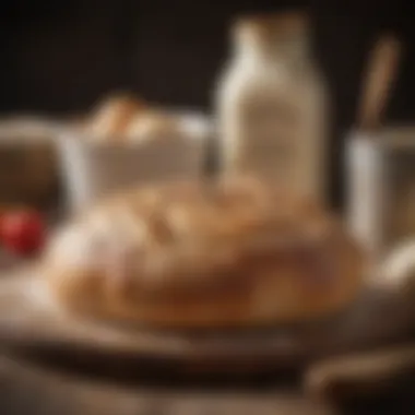 Captivating Artisan Sourdough Starter Artisan sourdough starter in rustic setting