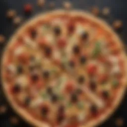 Artisanal almond pizza crust with savory toppings
