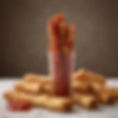 Innovative Pepperoni Infusion Artisanal Breadsticks Wrapped in Pepperoni Slices