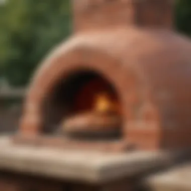 Artisanal brick oven construction in progress