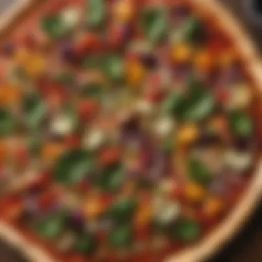 Artistry Unleashed: Gluten-Free Pizza Crust with Vibrant Vegetables Artisanal Gluten-Free Pizza Crust Topped with Colorful Vegetables