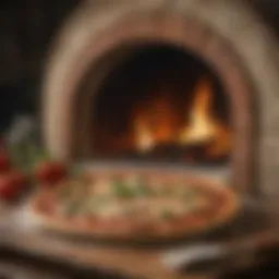 Artisanal Margherita Pizza on Rustic Stone Oven