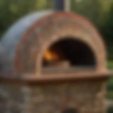 Artisanal Wood-Fired Pizza Oven with Custom Mosaic Finish