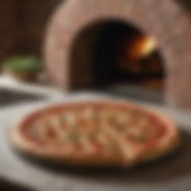 Artistic marble brick oven pizza peel