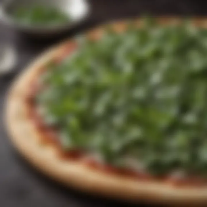 Crisp Arugula Sprinkled on Mama Cozzi Pizza