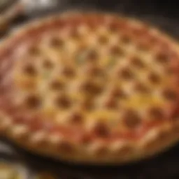 A perfectly baked frozen pizza with golden crust and bubbling cheese