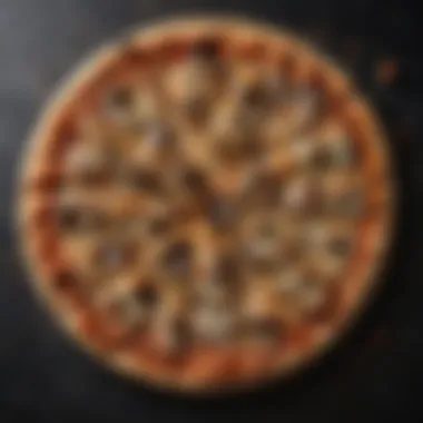 Crispy Broiled Frozen Pizza A broiled frozen pizza showcasing a crispy top layer with charred edges