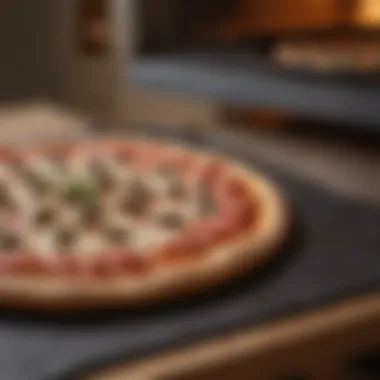 High-quality pizza stone with optimal heat distribution