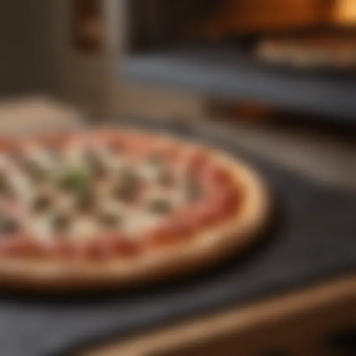 High-quality pizza stone with optimal heat distribution