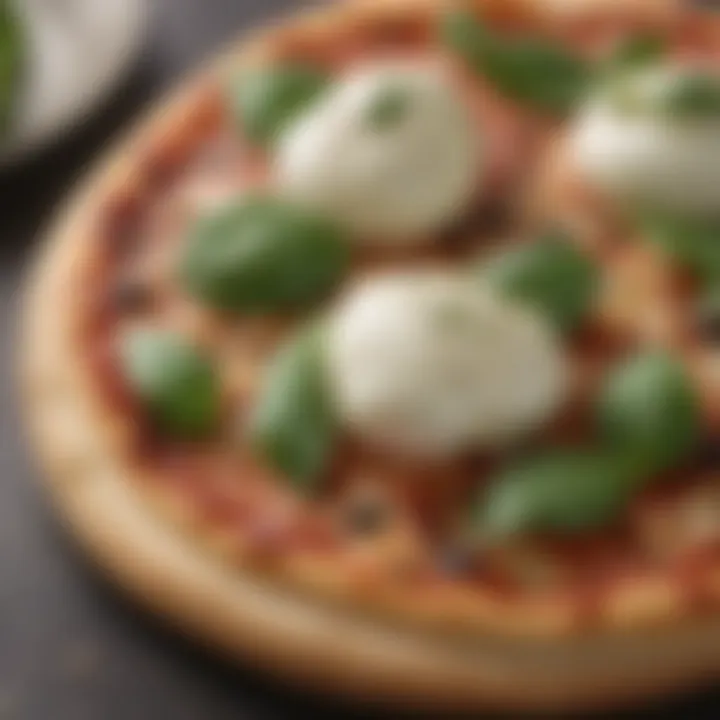 Exquisite Basil and Mozzarella Mini Pizza