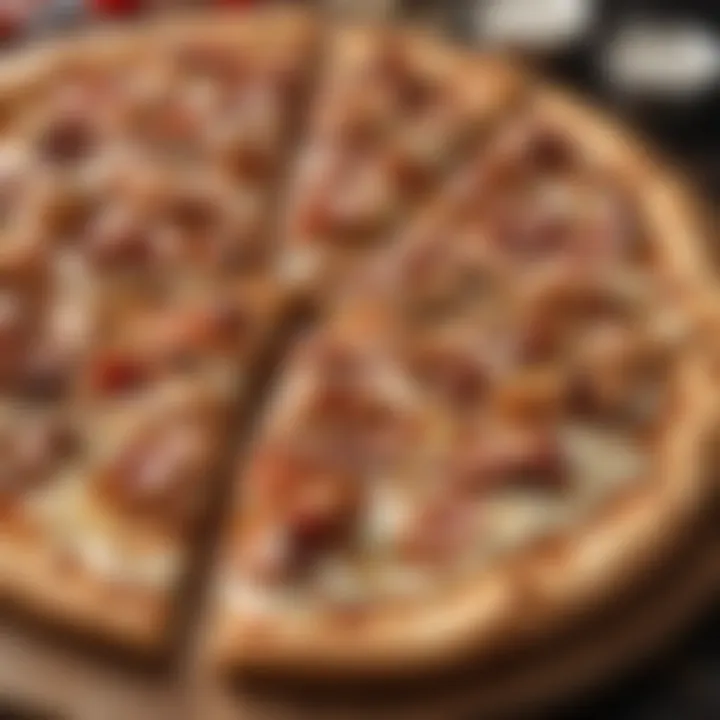 BBQ Chicken Bacon Ranch Pizza Slicing