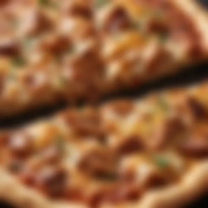 Mouthwatering BBQ Chicken Pizza Slice