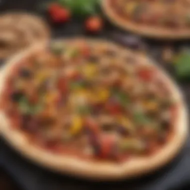 Colorful Vegetable Melange on BBQ Chicken Pizza