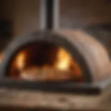 Pizza oven with wood-fire effect