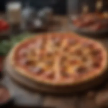Enjoying Frozen Pizza at a Gathering A cozy setting with frozen pizza being enjoyed at a gathering