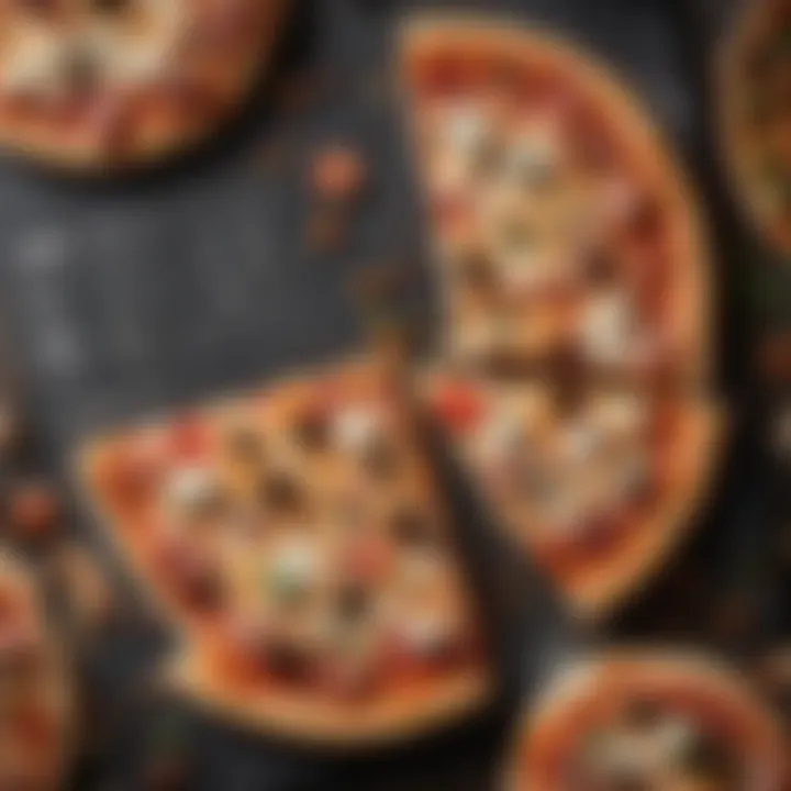 An infographic detailing the nutritional information of popular frozen pizzas