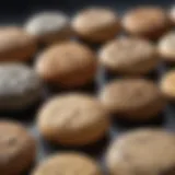 A variety of baking stones showcasing different materials and textures.