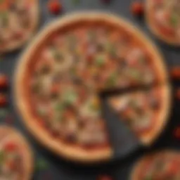 A slice of pizza on Blaze Keto Crust showcasing vibrant toppings