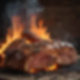 Wood-fired brick oven emitting aromatic smoke
