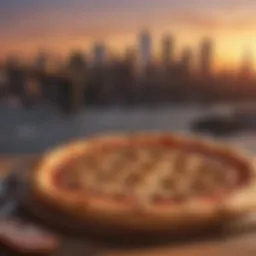 Brooklyn skyline at sunset