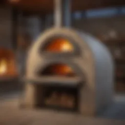Blueprint of a wood-fired pizza oven layout