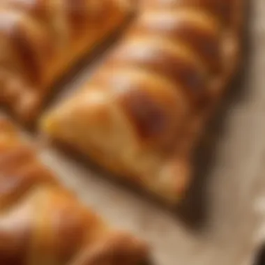 Buttery Layers of Croissant Pizza Crust Buttery layers of croissant pizza crust