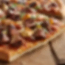 Gourmet BBQ Pizza Slice with Artisanal Ingredients