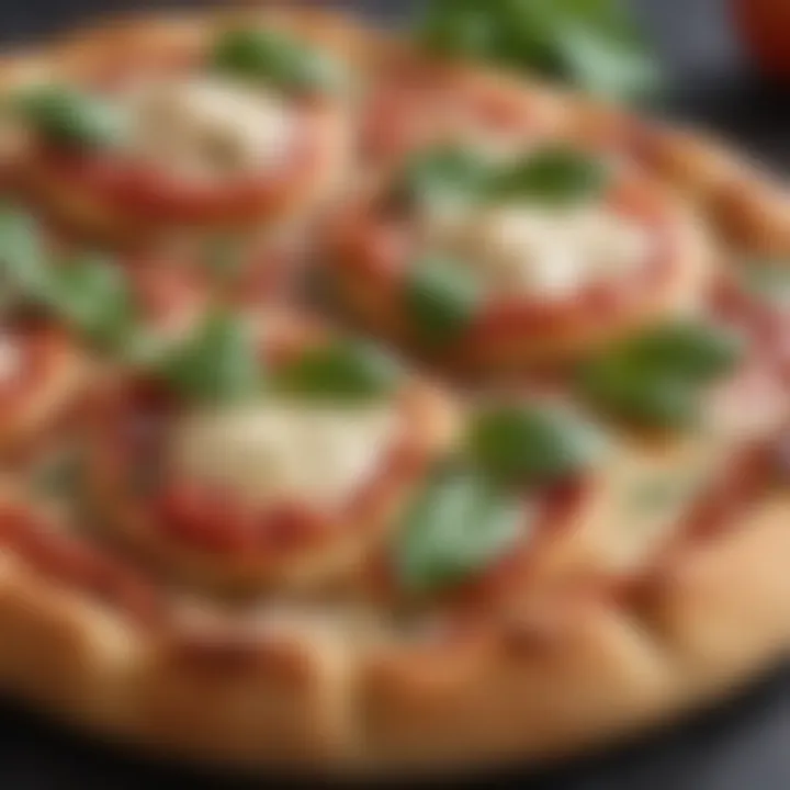 Tasty Margherita Mini Pizza with Fresh Basil