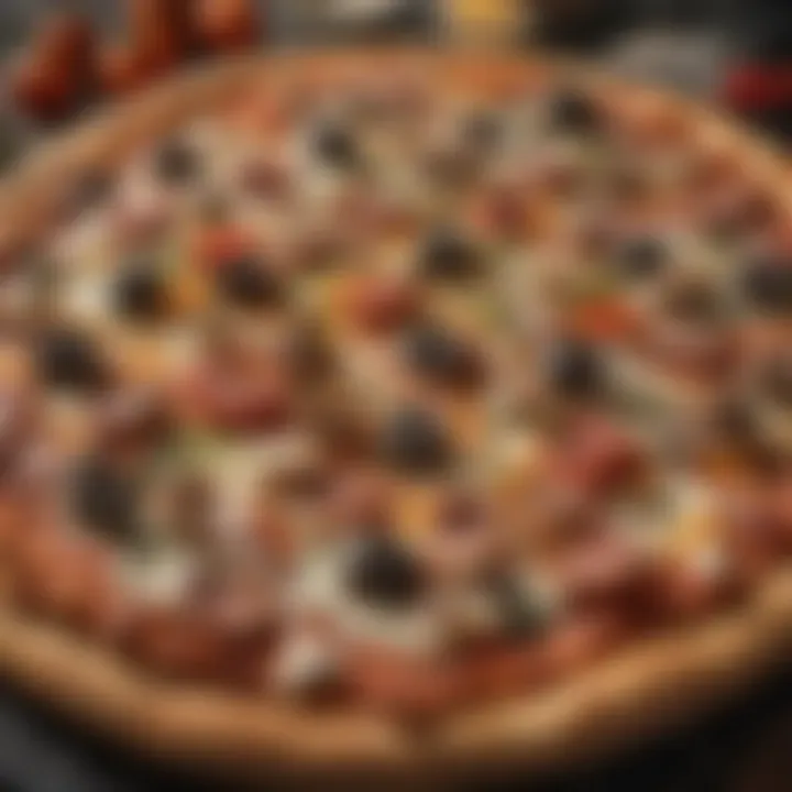 Variety of toppings laid out for pizza creation