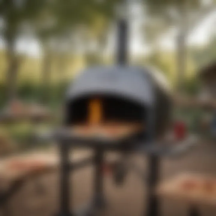 Camp Chef Grill Pizza Oven in an outdoor setting