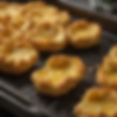 Perfected Baking Process Golden-baked cauliflower crust emerging from the oven