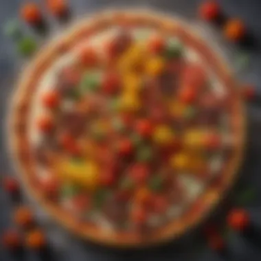 Colorful Cherry Tomato Garnish on Cauliflower Pizza Crust Mouthwatering Cauliflower Pizza Crust with vibrant cherry tomatoes