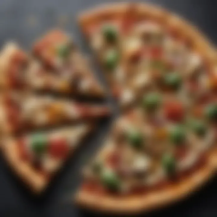 A selection of toppings arranged artfully for a personalized pizza.