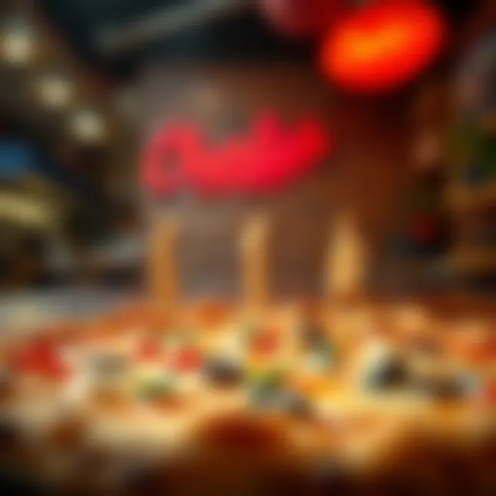 An artistic depiction of the evolution of pizza over the years.