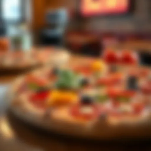 A beautifully crafted pizza showcasing a variety of innovative toppings.