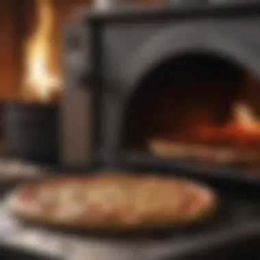 Perfectly charred pizza crust in Ooni oven