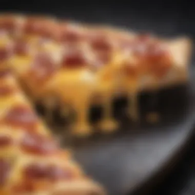 Perfect Melt and Stretch of Cheese Melted cheese stretching beautifully over a freshly baked pizza.