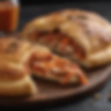 Masterful Creation of Little Caesars Calzone Chef's Culinary Artistry with Little Caesars Calzone