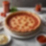 Mouthwatering Deep Dish Pizza with Rich Tomato Sauce and Melty Cheese