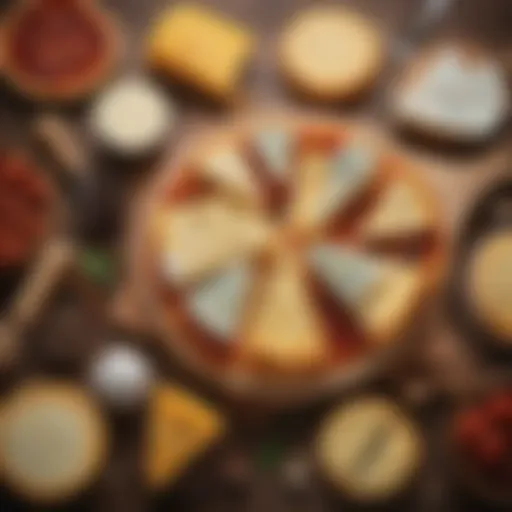 A variety of cheeses ideal for pizza