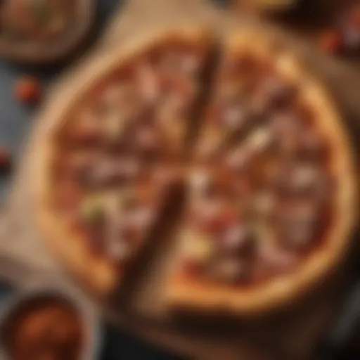 Exquisite BBQ Pork Pizza Slice with Gourmet Toppings